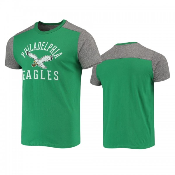 Philadelphia Eagles Kelly Green Gray Field Goal Slub Gridiron Classics T-Shirt