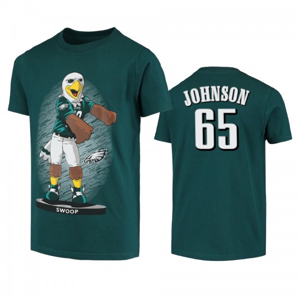 Philadelphia Eagles Lane Johnson Green Dancing Swoop Mascot T-shirt