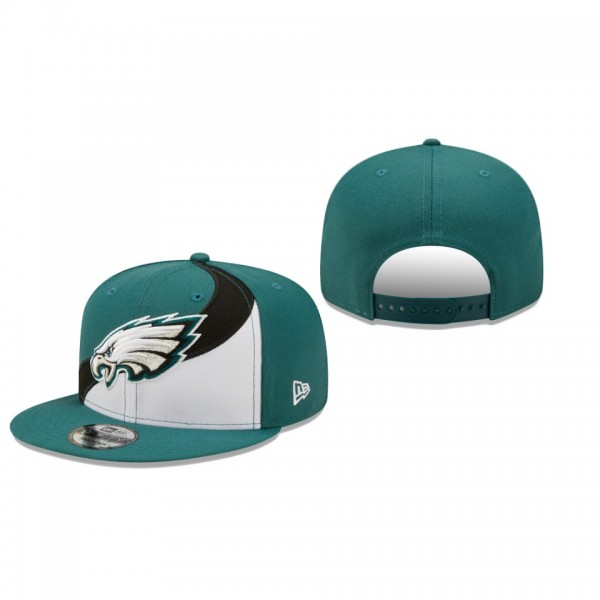 Philadelphia Eagles White Midnight Green Wave Snapback Hat