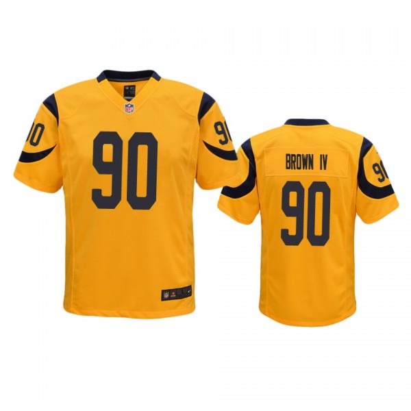 Los Angeles Rams Earnest Brown IV Gold Color Rush ...