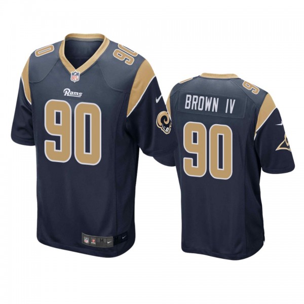 Los Angeles Rams Earnest Brown IV Navy Game Jersey