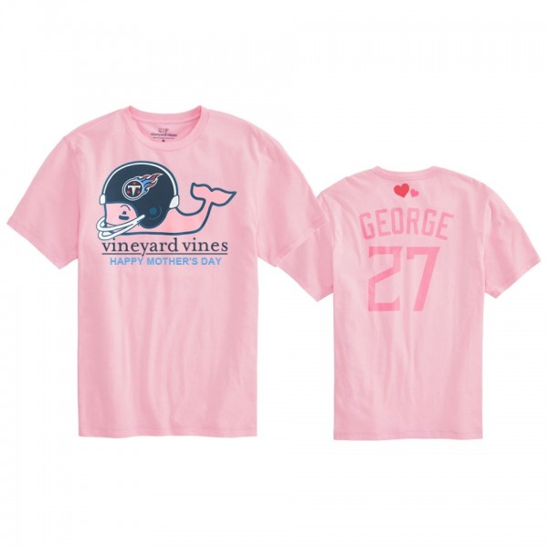 Women's Tennessee Titans Eddie George Pink Mother's Day T-Shirt