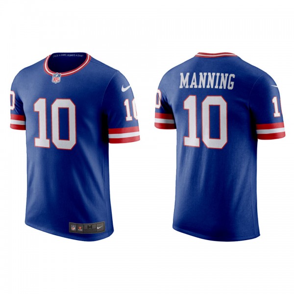 Eli Manning Giants Royal Classic Game T-Shirt