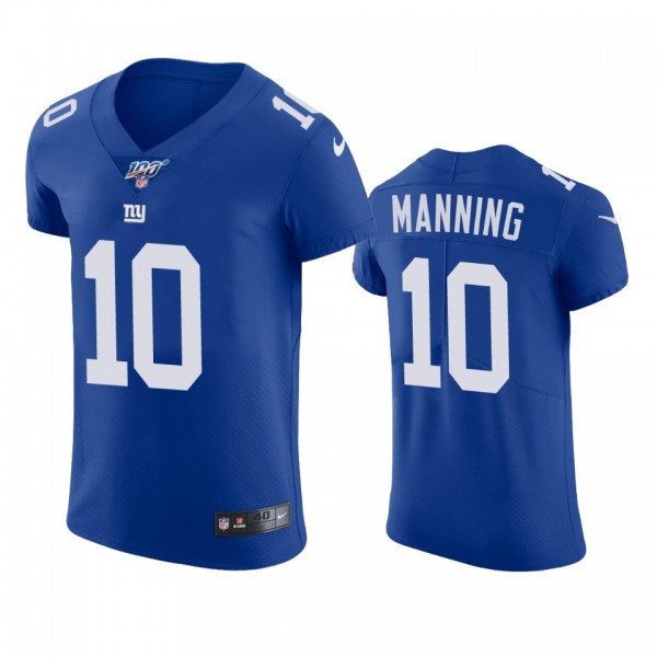 New York Giants Eli Manning Royal 100th Season Vap...