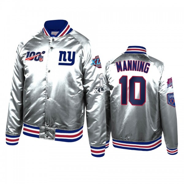 New York Giants Eli Manning Silver Super Bowl 100t...