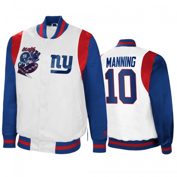 New York Giants Eli Manning White Royal Retro The ...