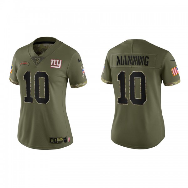 Eli Manning Women's New York Giants Olive 2022 Sal...