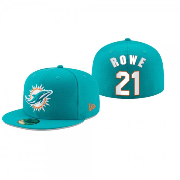 Miami Dolphins Eric Rowe Aqua Omaha 59FIFTY Fitted...