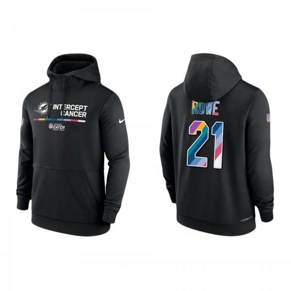 Eric Rowe Miami Dolphins 2022 Crucial Catch Therma Performance Pullover Hoodie