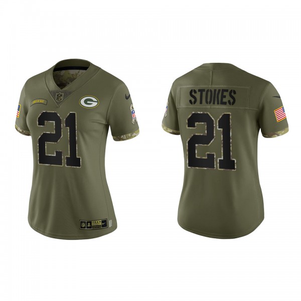 Eric Stokes Women's Green Bay Packers Olive 2022 S...