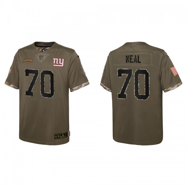 Evan Neal Youth New York Giants Olive 2022 Salute ...