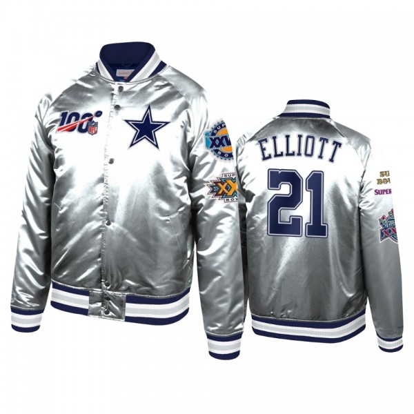 Dallas Cowboys Ezekiel Elliott Silver Super Bowl 1...