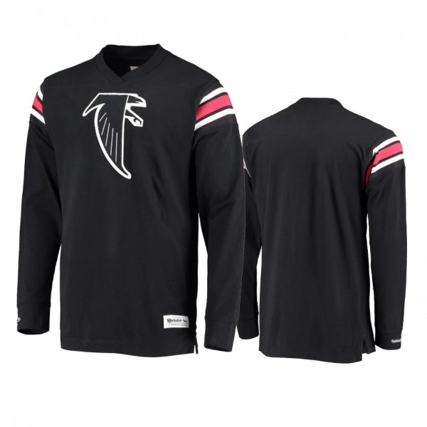Atlanta Falcons Mitchell & Ness Black Captain Long Sleeve T-shirt