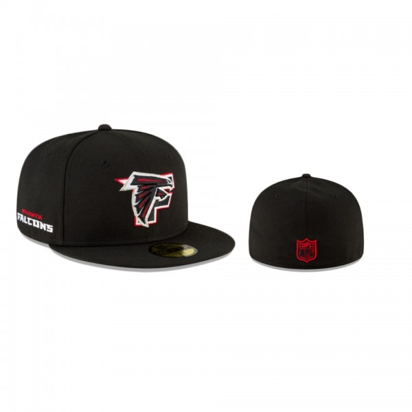 Atlanta Falcons Black Logo Mix 59Fifty Fitted Hat