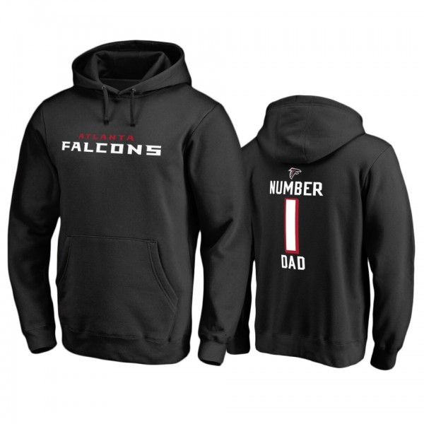 Atlanta Falcons Black Number 1 Dad Father's Day Pu...