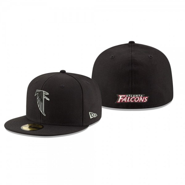 Atlanta Falcons Black Omaha Throwback 59FIFTY Fitted Hat