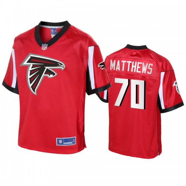 Atlanta Falcons Jake Matthews Red Icon Jersey - Me...