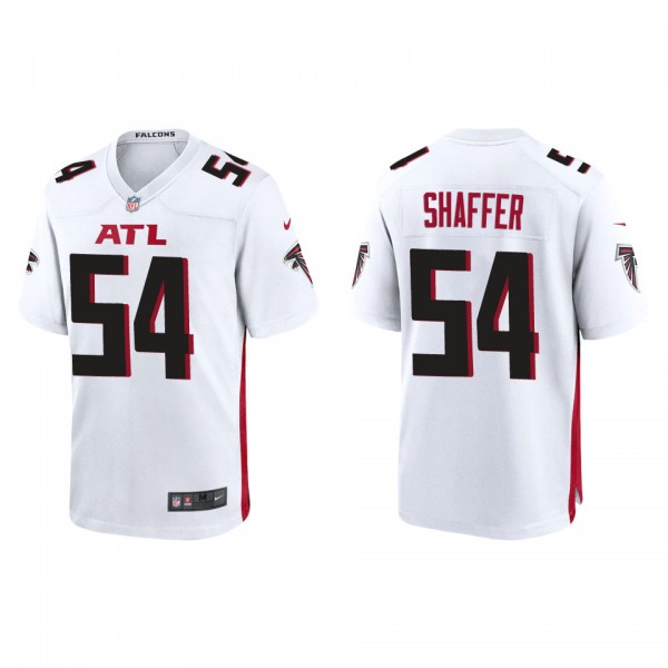 Men's Atlanta Falcons Justin Shaffer White Game Je...