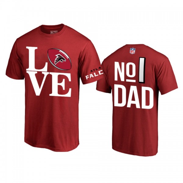 Atlanta Falcons Red NO.1 Dad Father's Day T-shirt