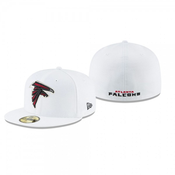 Atlanta Falcons White Omaha 59FIFTY Fitted Hat