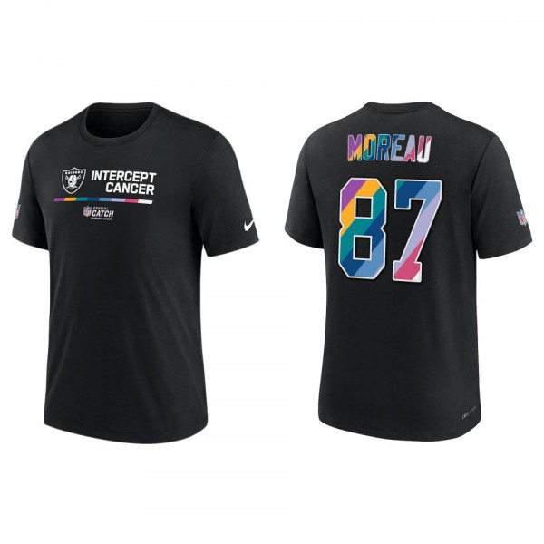 Foster Moreau Las Vegas Raiders Black 2022 NFL Crucial Catch Performance T-Shirt