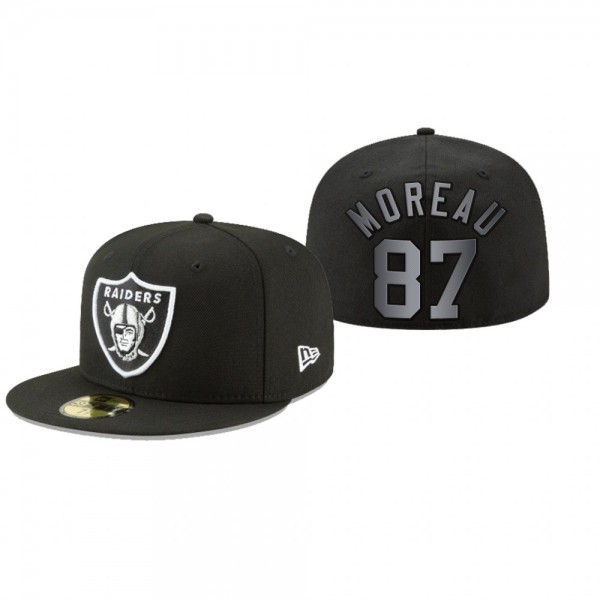 Las Vegas Raiders Foster Moreau Black Omaha 59FIFTY Fitted Hat