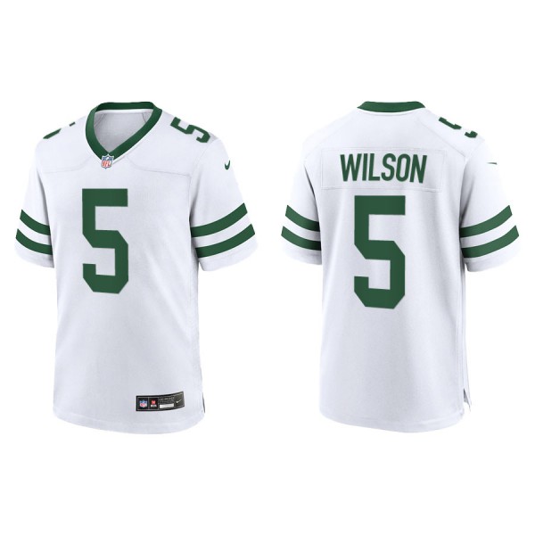 Men's New York Jets Garrett Wilson White Legacy Ga...
