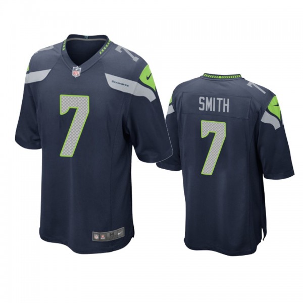 Seattle Seahawks Geno Smith College Navy Game Jers...