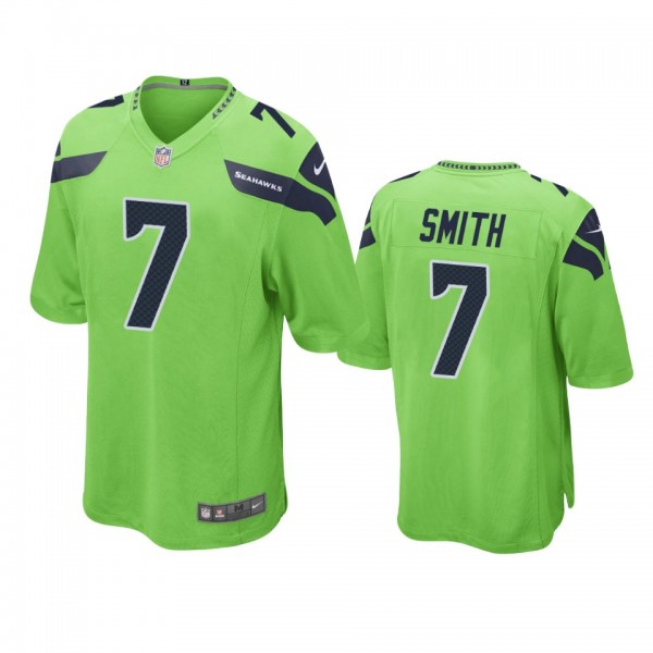 Seattle Seahawks Geno Smith Neon Green Game Jersey