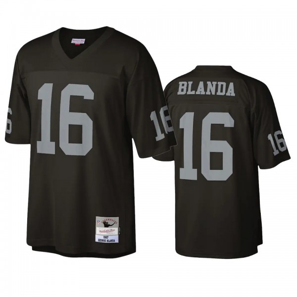 Las Vegas Raiders George Blanda Black Legacy Repli...