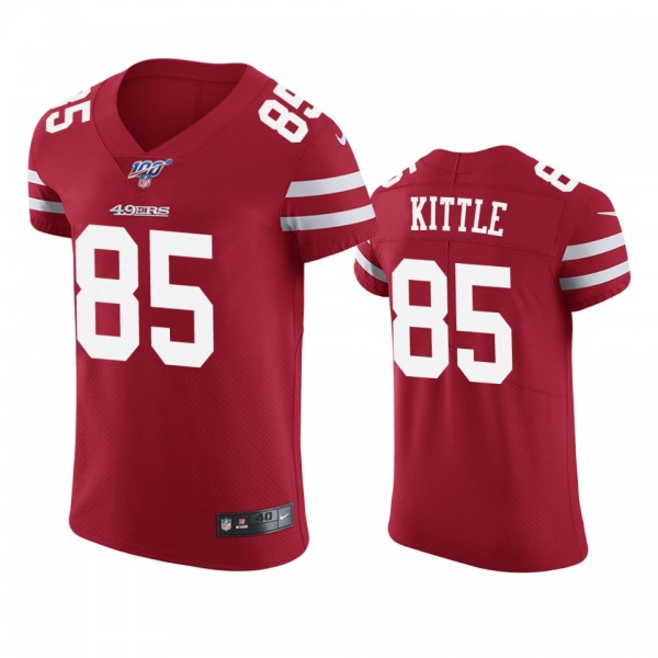 San Francisco 49ers George Kittle Scarlet 100th Season Vapor Elite Jersey