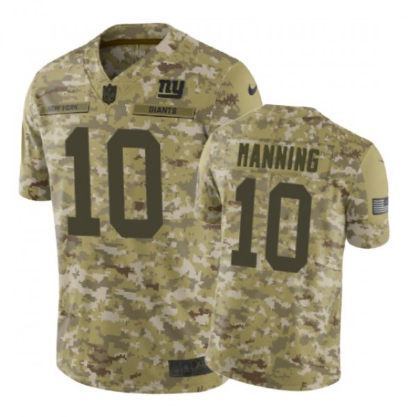 New York Giants #10 2018 Salute to Service Eli Manning Jersey Camo -Nike Limited