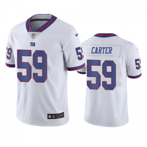 New York Giants #59 Men White Lorenzo Carter Color...