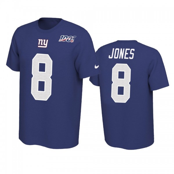 New York Giants Daniel Jones Royal 100th Season Pl...