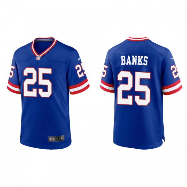 Men's New York Giants Deonte Banks Royal 2023 NFL Draft Classic Game Jersey