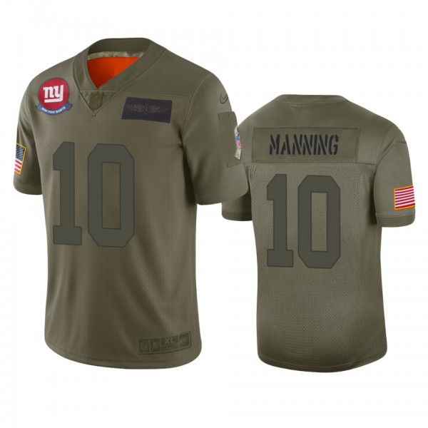 New York Giants Eli Manning Camo 2019 Salute to Service Limited Jersey