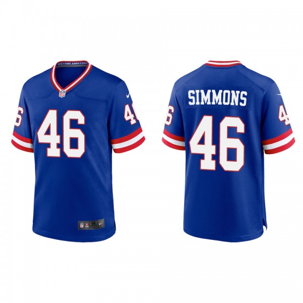Men's New York Giants Isaiah Simmons Royal Classic...