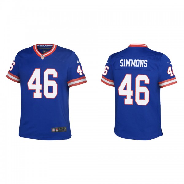 Youth New York Giants Isaiah Simmons Royal Classic...