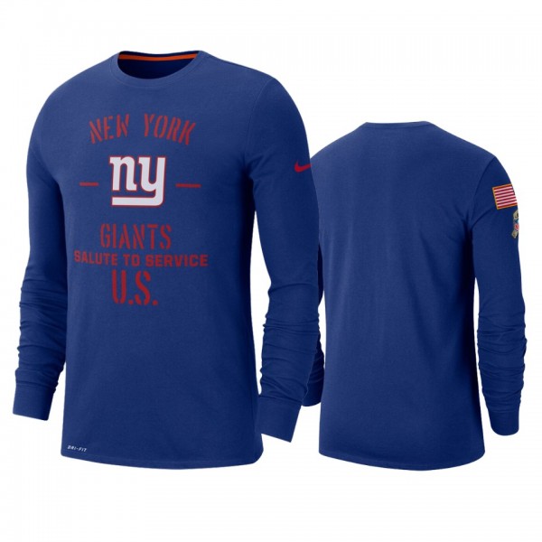 New York Giants Royal 2019 Salute to Service Sidel...