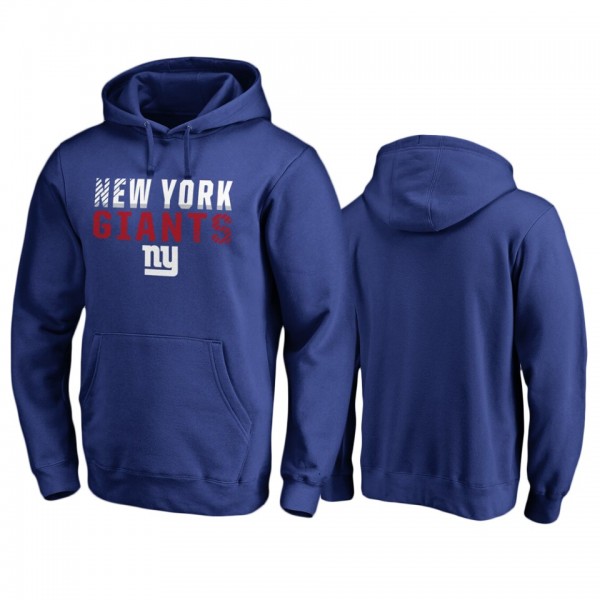 New York Giants Royal Iconic Fade Out Pullover Hoo...