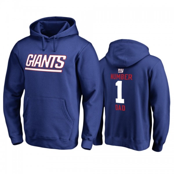New York Giants Royal Number 1 Dad Father's Day Pu...