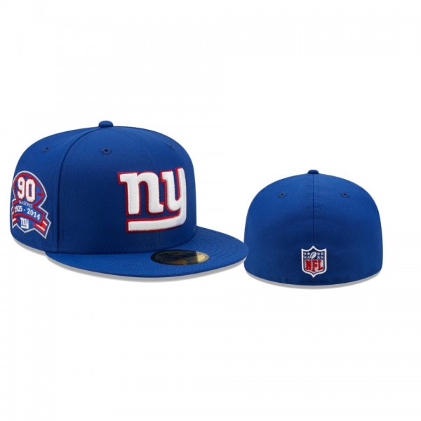 New York Giants Royal Team 90th Anniversary 59FIFTY Fitted Hat