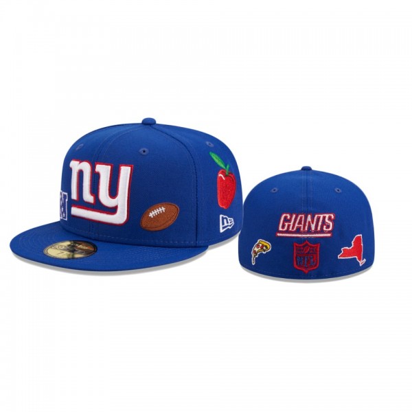 New York Giants Royal Team Local 59FIFTY Fitted Ha...