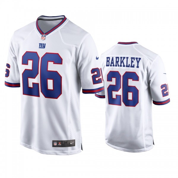 New York Giants Saquon Barkley White Game Jersey