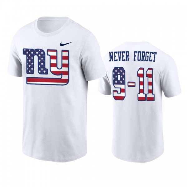 New York Giants White 9-11 Commemorative 20 Year A...
