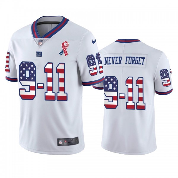 New York Giants White 9-11 Commemorative Jersey - ...