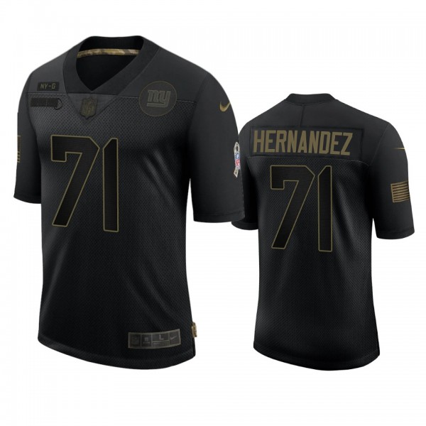 New York Giants Will Hernandez Black 2020 Salute t...