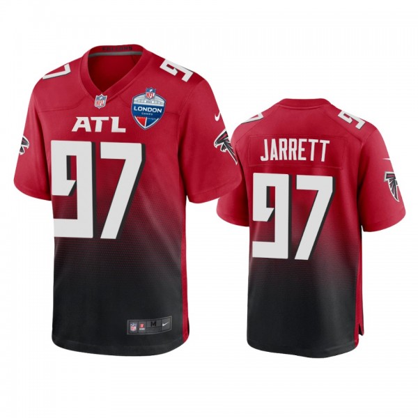 Atlanta Falcons Grady Jarrett Red 2021 NFL London Game Game Jersey