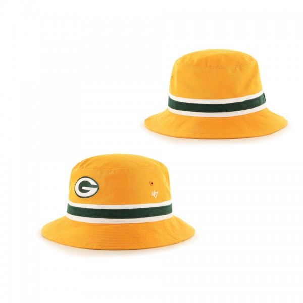 Men's Green Bay Packers '47 Gold Striped Bucket Ha...