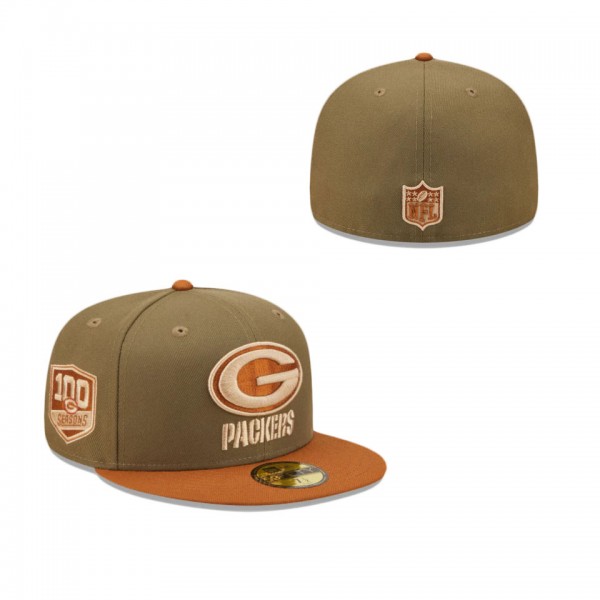 Green Bay Packers 100 Seasons Olive Brown Toasted ...